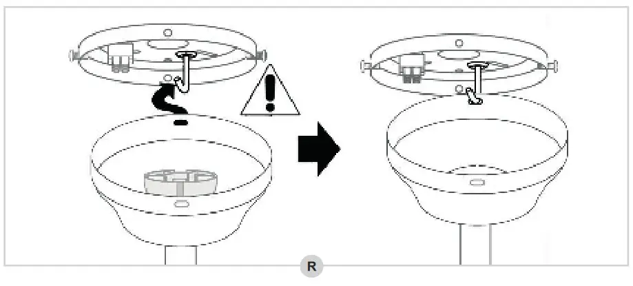 bESTRON DHB42W Ceiling Fan - installing the mouting plate 5