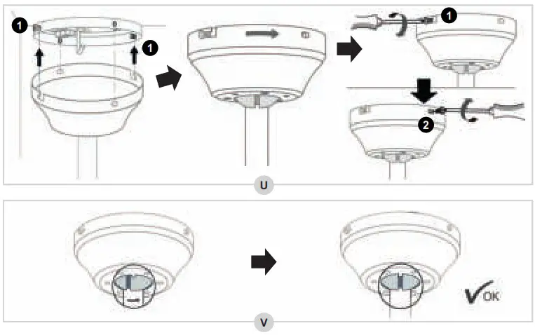 bESTRON DHB42W Ceiling Fan - installing the mouting plate 7