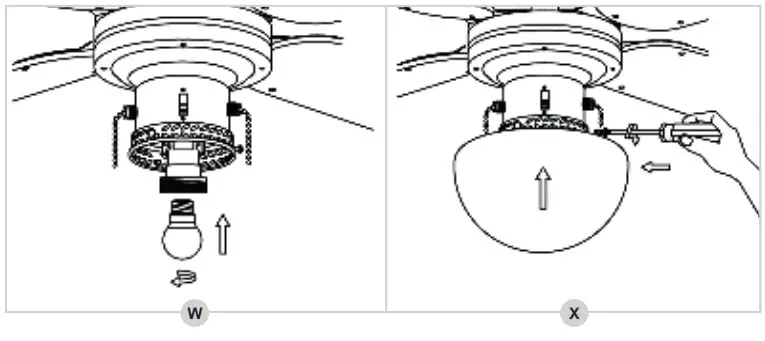 bESTRON DHB42W Ceiling Fan - installing the mouting plate 8