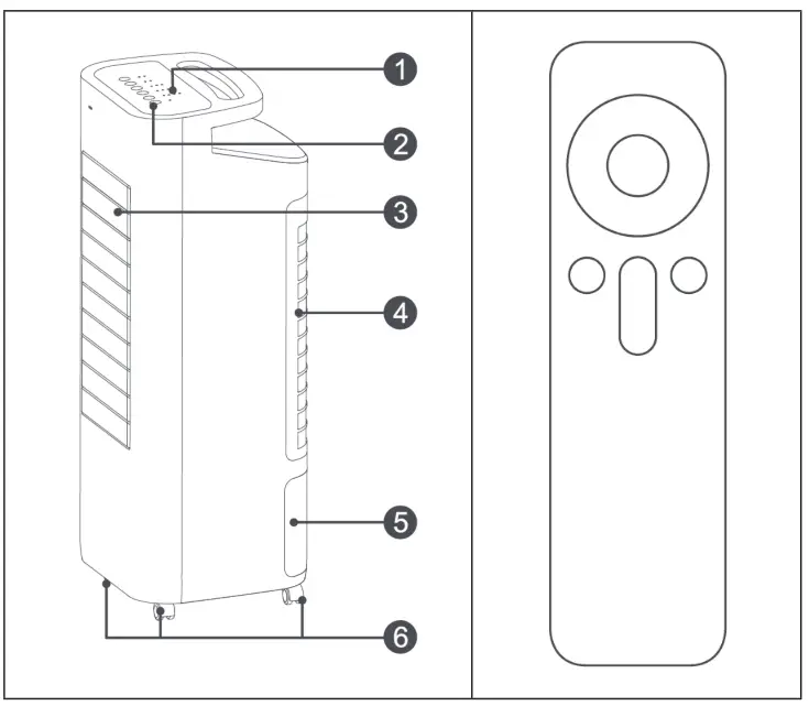 KLARSTEIN 10036067 IceWind Max Air Cooler - REMOTE CONTROL