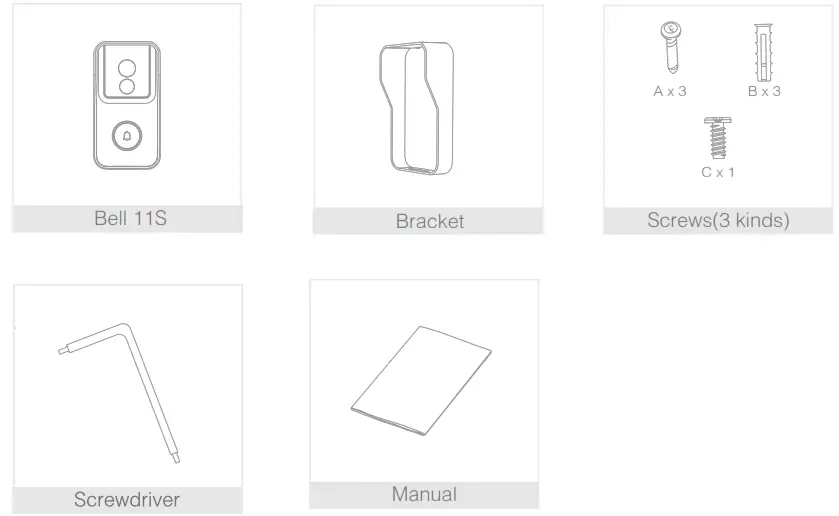 Hangzhou Meari BELL11S Wireless Doorbell - what in the box