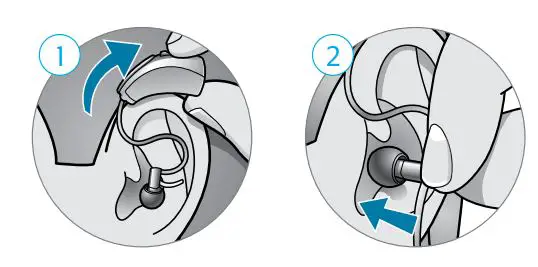 Starkey Behind-the-Ear Rechargeable User Guide - insert the hearing aid