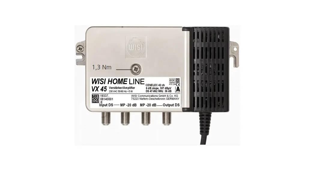 Wisi Vx45e In-house Amplifier Local Feed Instructions