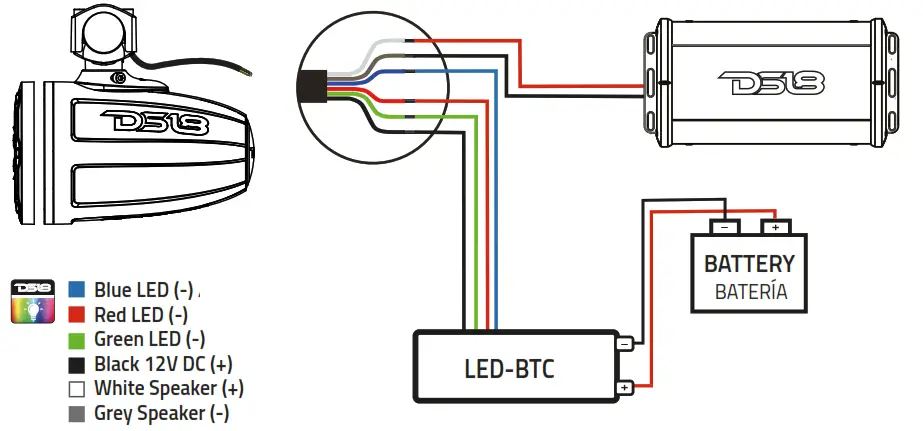 DS18 CF X10TP NS Marine Tower Pod For 10 Inch Speakers - fig5