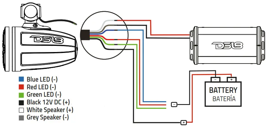 DS18 CF X10TP NS Marine Tower Pod For 10 Inch Speakers - fig6