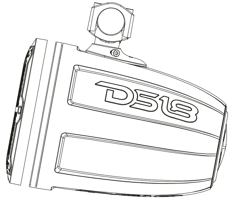 DS18 CF X10TP NS Marine Tower Pod For 10 Inch Speakers