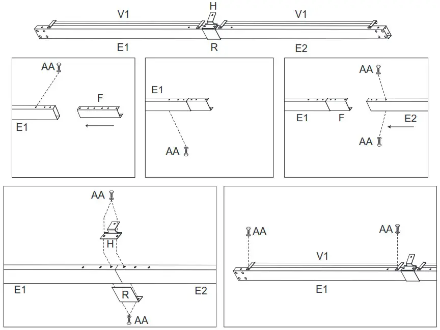 wayfair KNHPC0220601002 Charcoal Dark Grey Single Top Steel Gazebo with Mosquito - Assembly Instructions 2