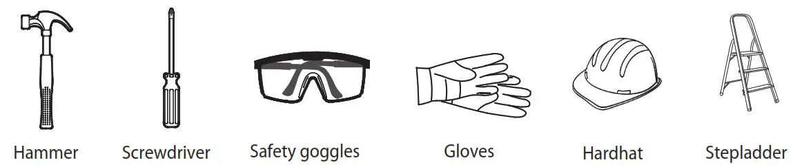 wayfair KNHPC0220601002 Charcoal Dark Grey Single Top Steel Gazebo with Mosquito - PREPARATION