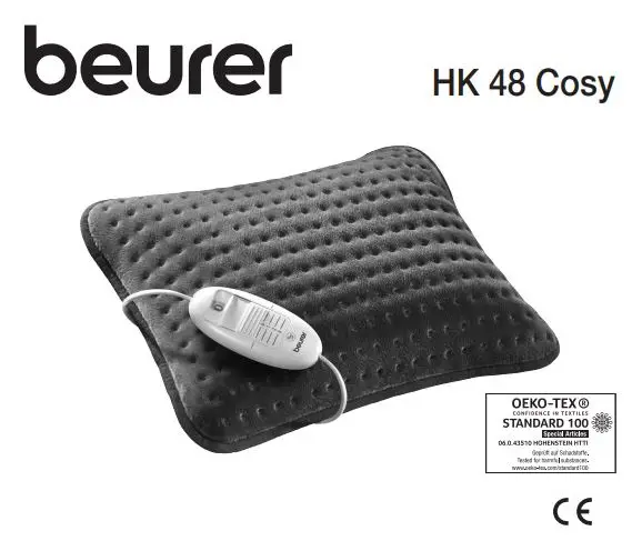 beurer HK 48 Cosy Heated Cushion Instruction Manual