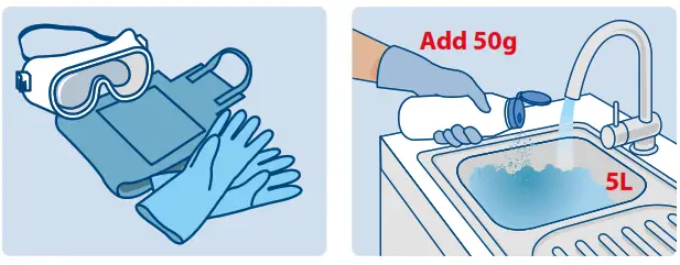 Cleanline CL1076 Blue Powder Sanitiser - FIg 8