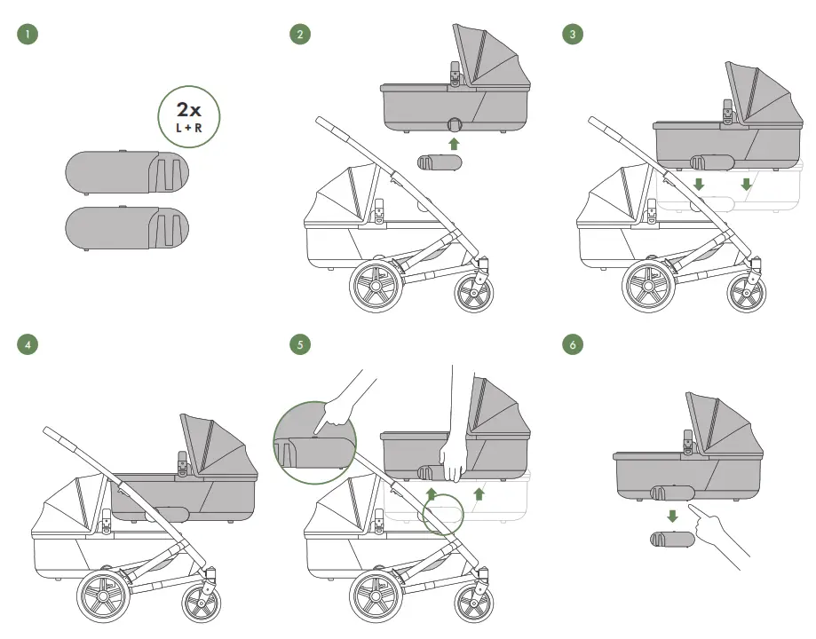 JOOLZ Geo3 Duo Adapters Upper Cot