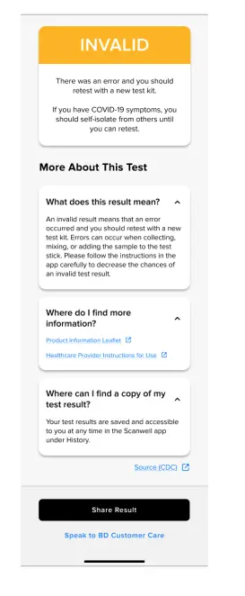 BD Veritor Rapid COVID-19 Antigen Test Instruction fig 16