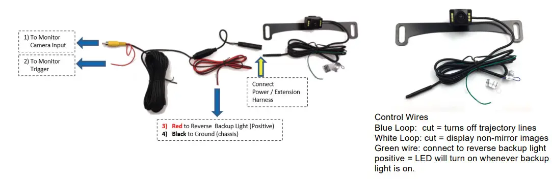 BOYO VTL17LTJ Concealed Mount License Plate Camera - Installation
