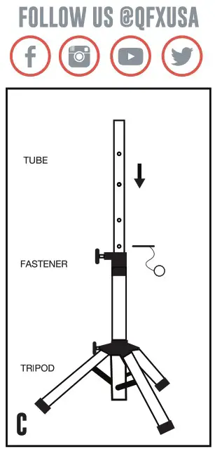 QFX PBX 1206SM Portable Speaker - stand 2
