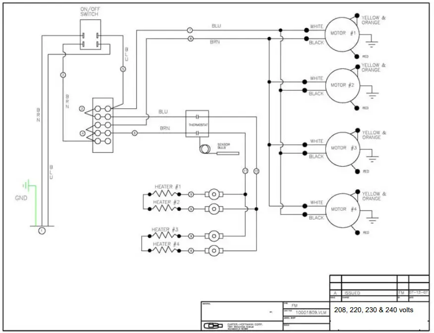 CARTER HOFFMANN CNH14XD Fried Food Holding Cabinet - WIRING DIAGRAMS 2