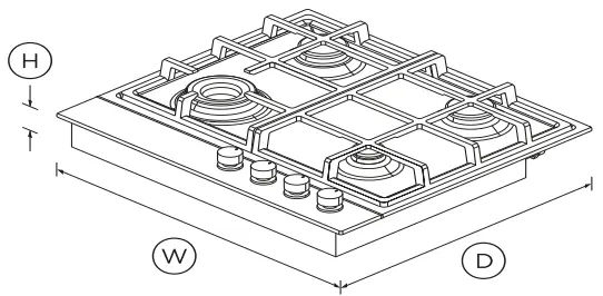 FISHER PAYKEL CG604DX1 Gas on Steel Cooktop, 60cm-feature