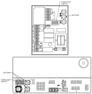 S936X 3-digit display and buttons.