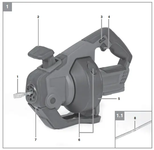 Einhell-TE-DA-18-760-Li-Cordless-Drain-Auger-fig-1