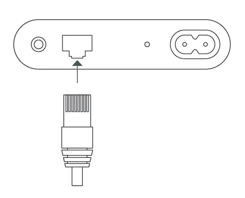 Connecting the ethernet cable