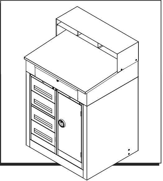 ULINE Storage Shop Desk -