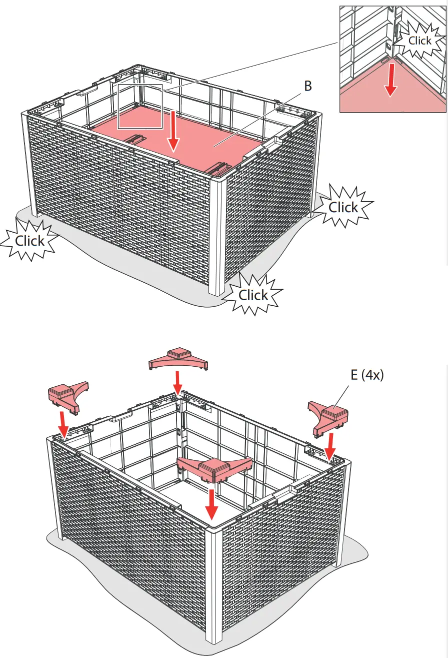 KeTeR Rosalie 6 Seater Corner Wicker Storage fig 1