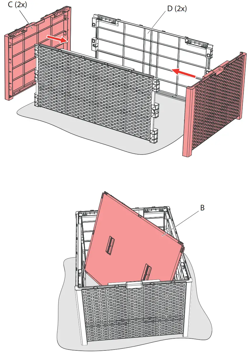 KeTeR Rosalie 6 Seater Corner Wicker Storage fig 2