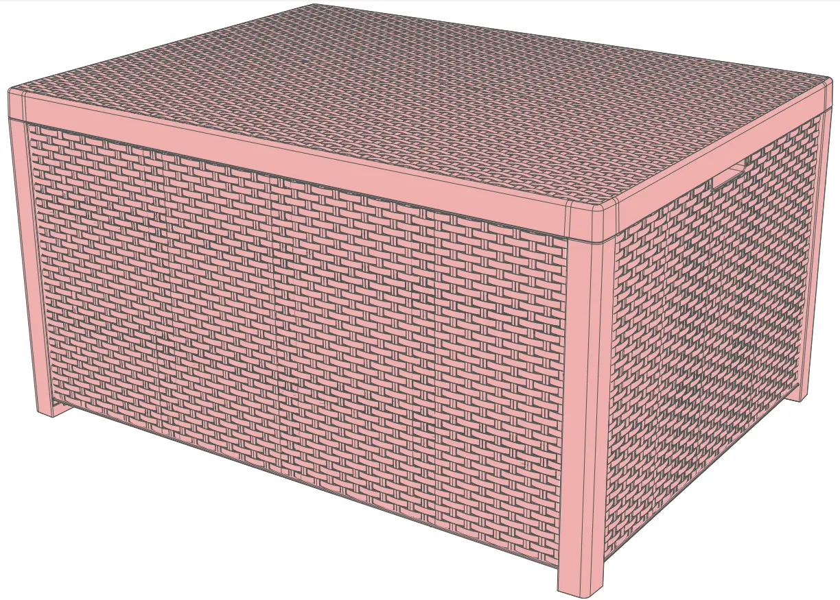 KeTeR Rosalie 6 Seater Corner Wicker Storage