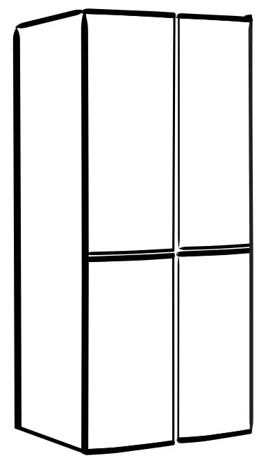 Midea MDRF648FG Series Refrigerator Four Door