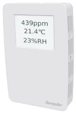 Senseair tSENSE CO2 Temperature and RH Sensor with Colour Touch Display
