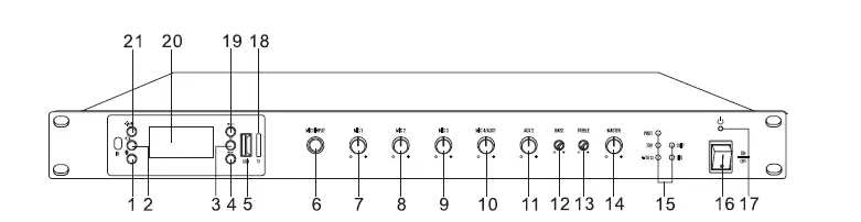 PURE-RESONANCE-AUDIO-RMA240BT-5-Channel-240W-Commercial-Rack-Mount-Mixer-Amplifie-FIG-1