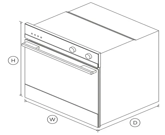 FISHER PAYKEL OB60SC7CEPX2 Self-Cleaning Oven - DIMENSIONS