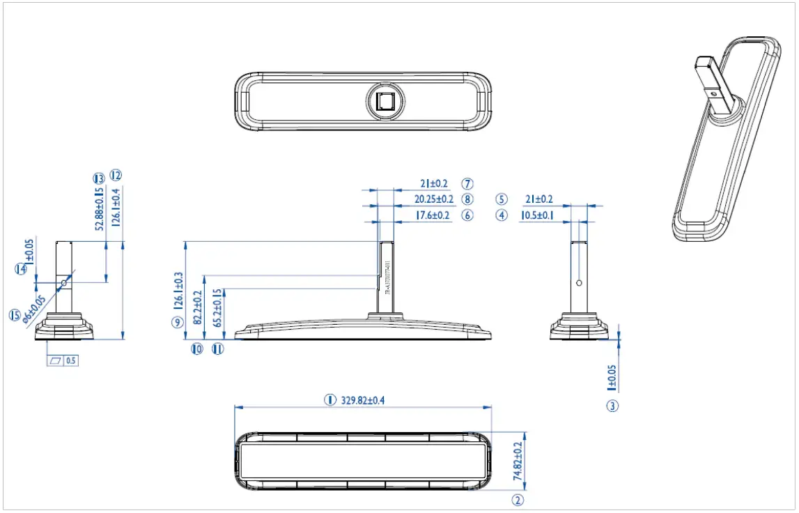 iiyama OSTX40X81 Desk Feet Monitors - fig 1