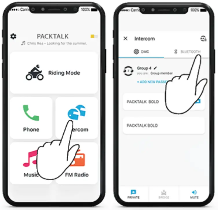 SWITCHING BETWEEN INTERCOM MODES