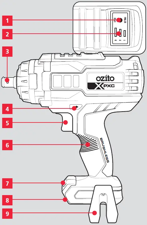 ozito PXBWS-400 Impact Wrench 01