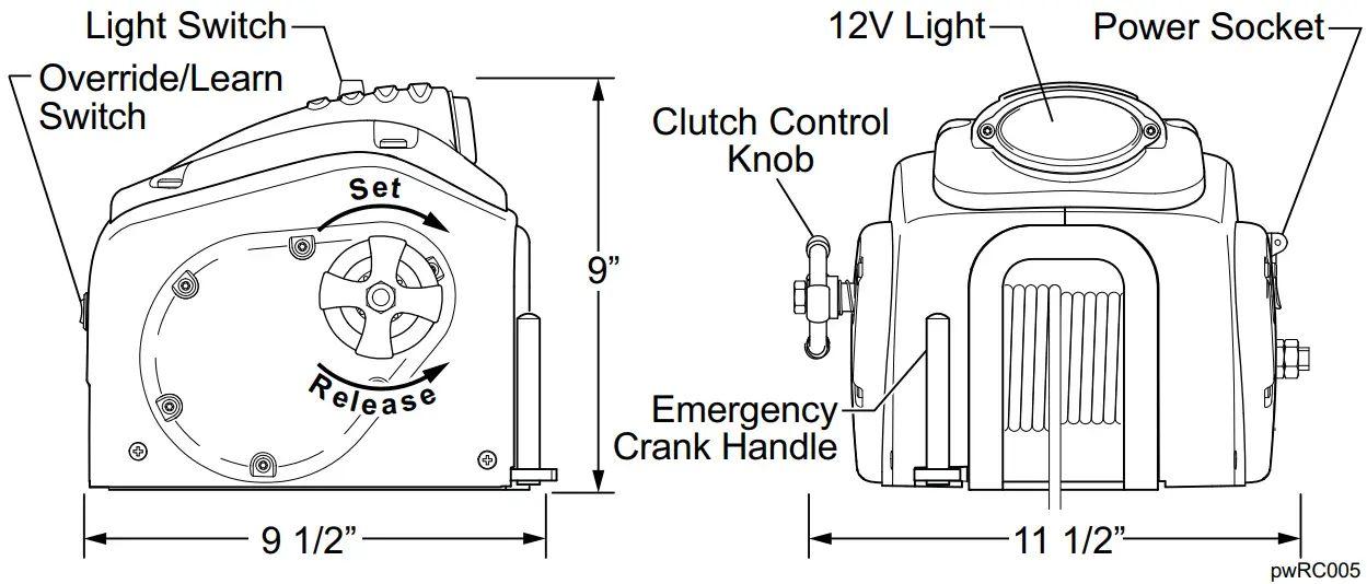 POWERWINCH RC23 Trailer Winch - Figure 1