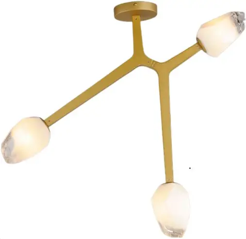 ET2 Contemporary Lighting E32790-93BK Blossom 3-Light Semi Flush