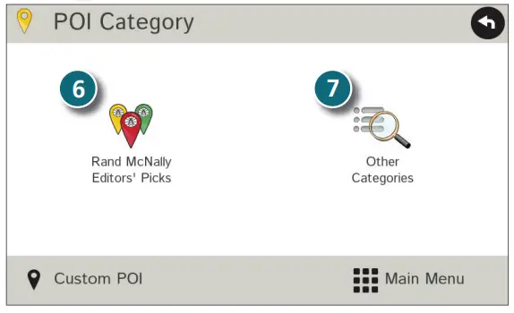 RAND McNALLY Road Explorer 5 -Find a Point of Interest (POI)2