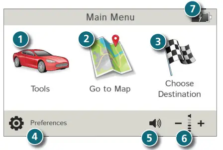 RAND McNALLY Road Explorer 5 -Main Menu