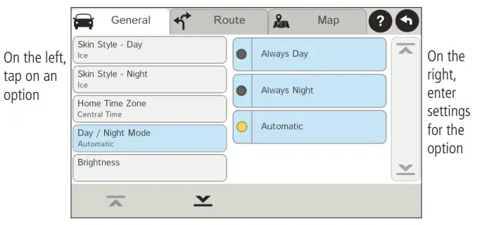 RAND McNALLY Road Explorer 5 -t Routing and Device Options