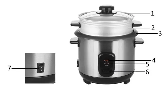 emerio RCE-106051.7 Electric Rice Cooker Instruction Manual - PARTS AND ACCESSORIES