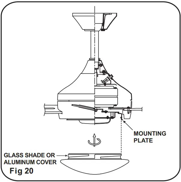 INSTALLING THE GLASS SHADE