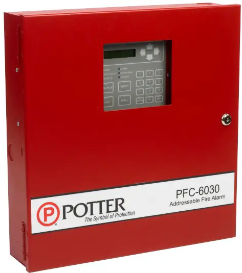 POTTER PFC 6030 Fire Alarm Control Panel - cover