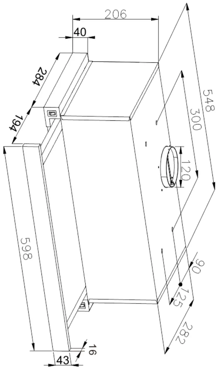 Amica OTP6253BG Kitchen Extractor Hood - Fig