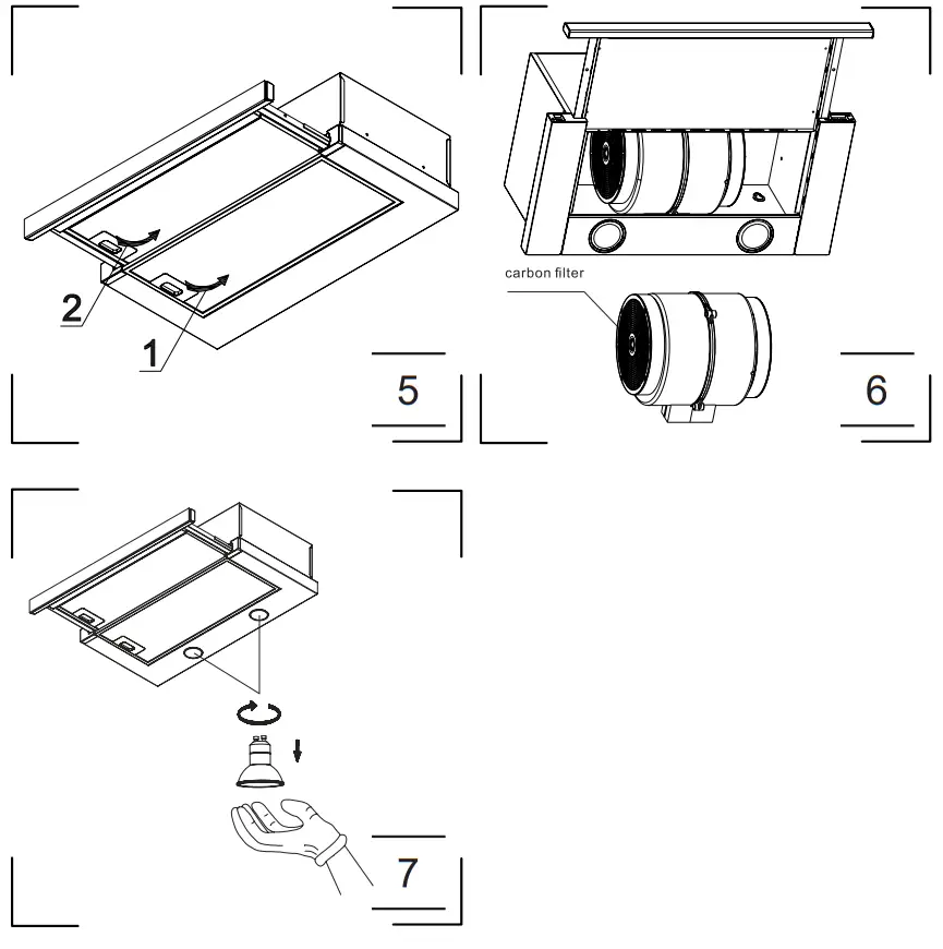 Amica OTP6253BG Kitchen Extractor Hood - Fig6