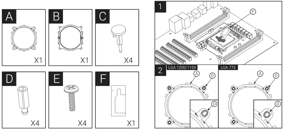 AeroCool Verkho Series 4 Lite LED CPU Air Cooler - Fig1