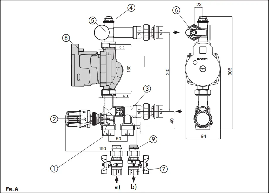 purmo Euro Pump - Fig. A
