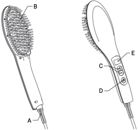 HOFFEN 7400 Hair Straightening Brush A2