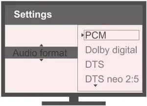 Audio setting