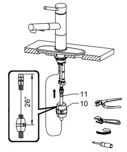 FIG 10 Attach spray hose and counterweight