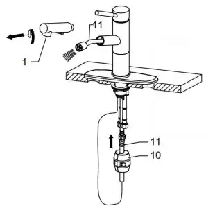 FIG 12 Flush spray hose